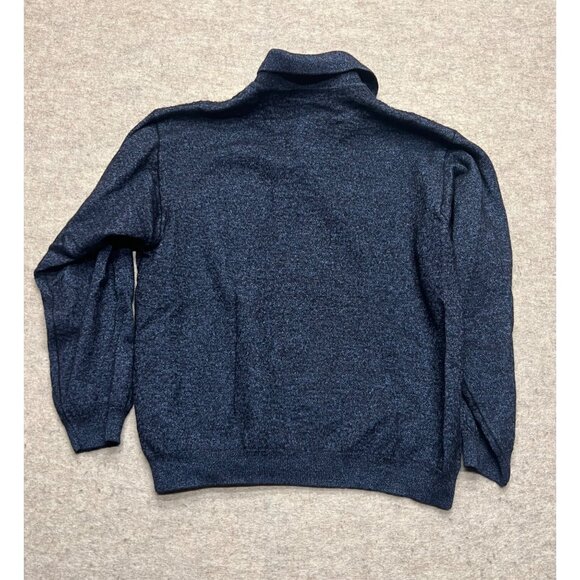 Pronto Uomo Made in Italy Navy Blue Merino Wool Men's Sweater Size Medium - Picture 6 of 10